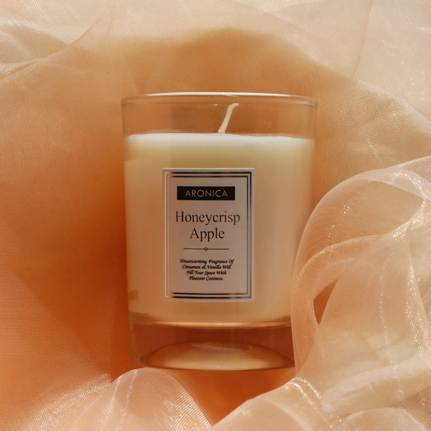 Aronica Fresh Fruity Candles Gift Set - Honeycrisp Apple, Peach Nectar, Cinnamon Vanilla, Cute Hostess Gift Holiday, Nice Christmas Presents for White Elephant
