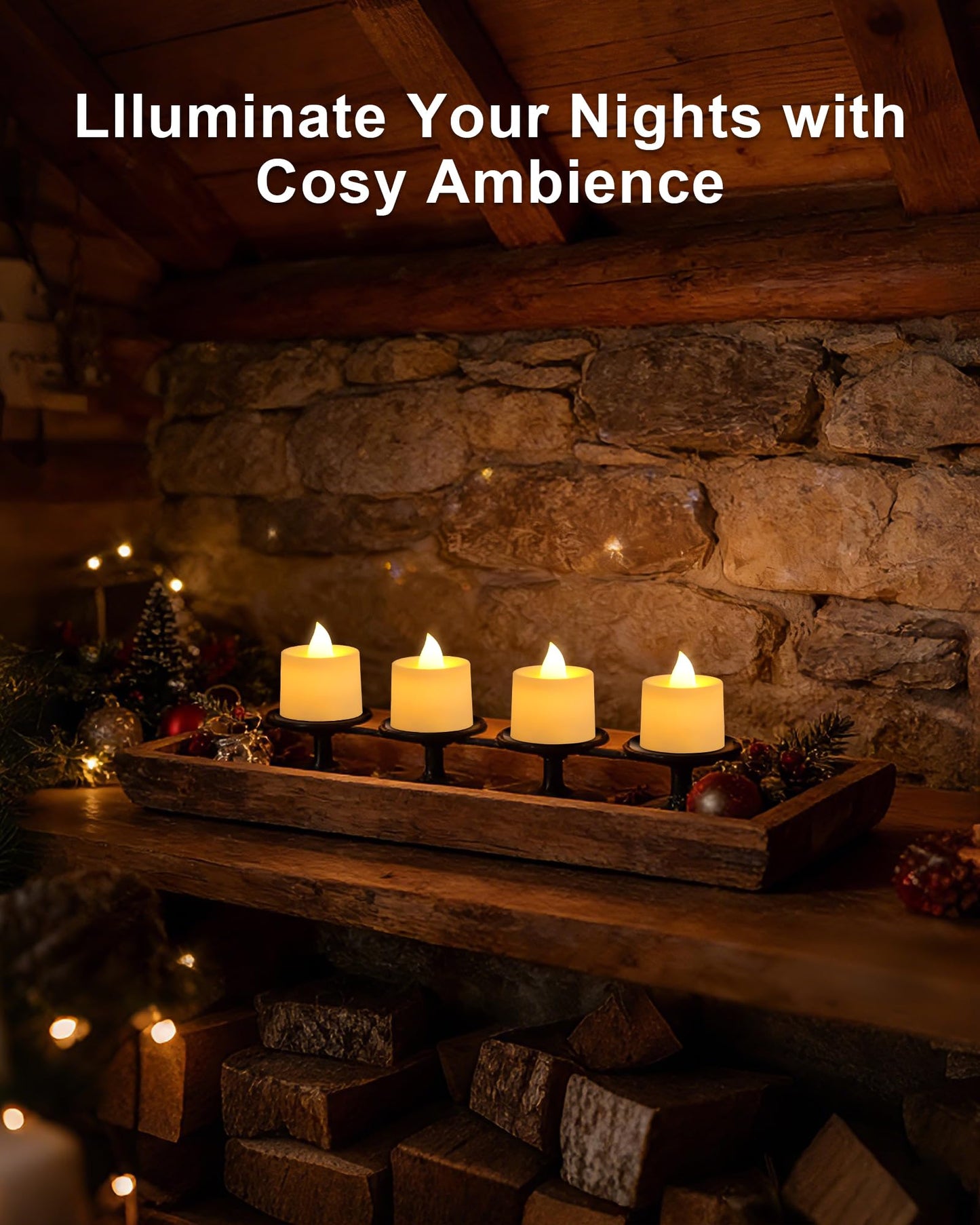 Amagic 150 Pack LED Tea lights, Flameless Votive Candles, Lasting Electric Fake Small Candles, Battery Operated Tealights Candles for Halloween, Christmas, Home Decor, Wedding, Party, Festival (Ivory)