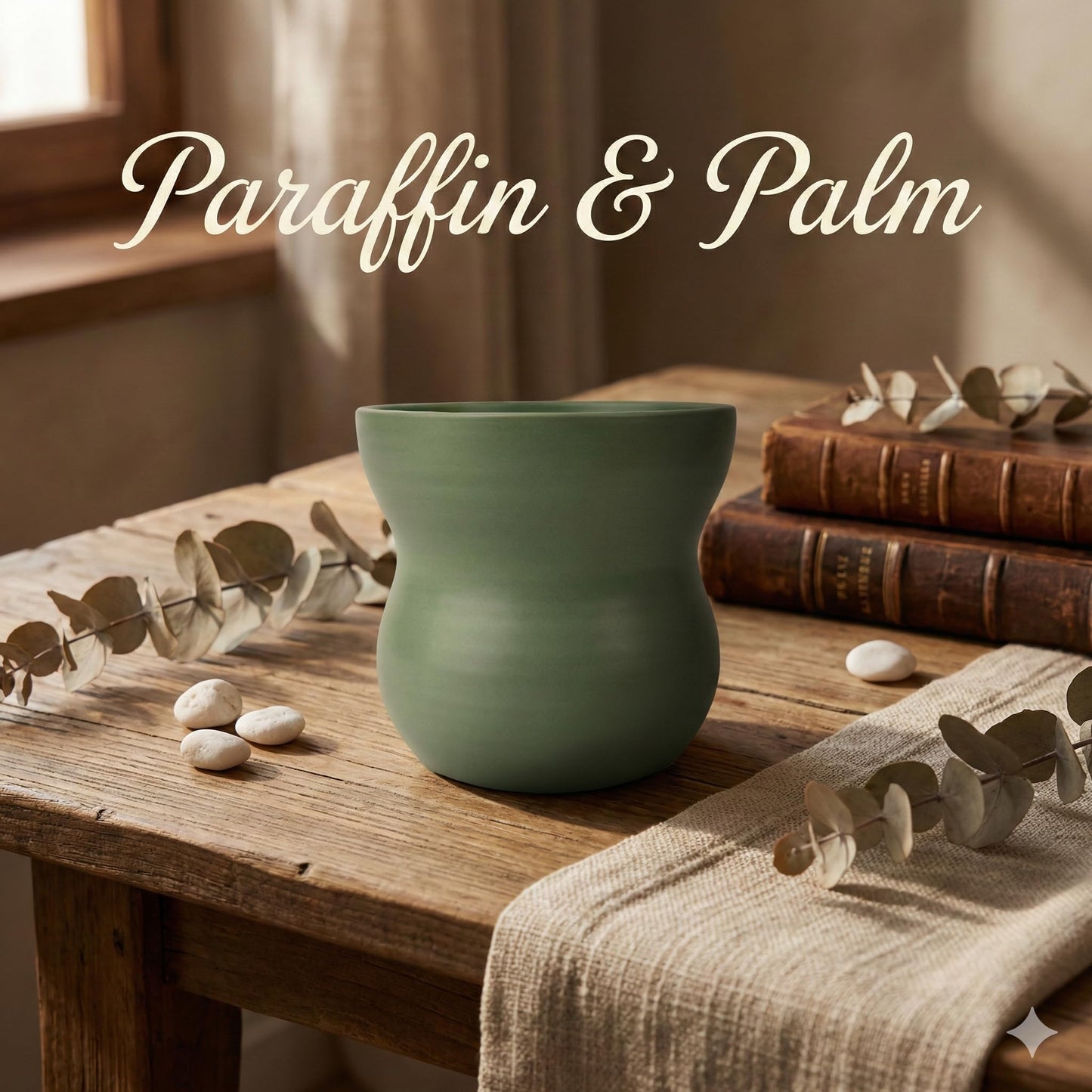 Fresh Balsam Scented Candle 8oz - CW Studio Ceramic Jar Candle with Dust Cover, Up to 40 Hour Burn, Palm & Paraffin Wax, Clean Smokeless Burn for Home Decor, Relaxation & Gift Giving