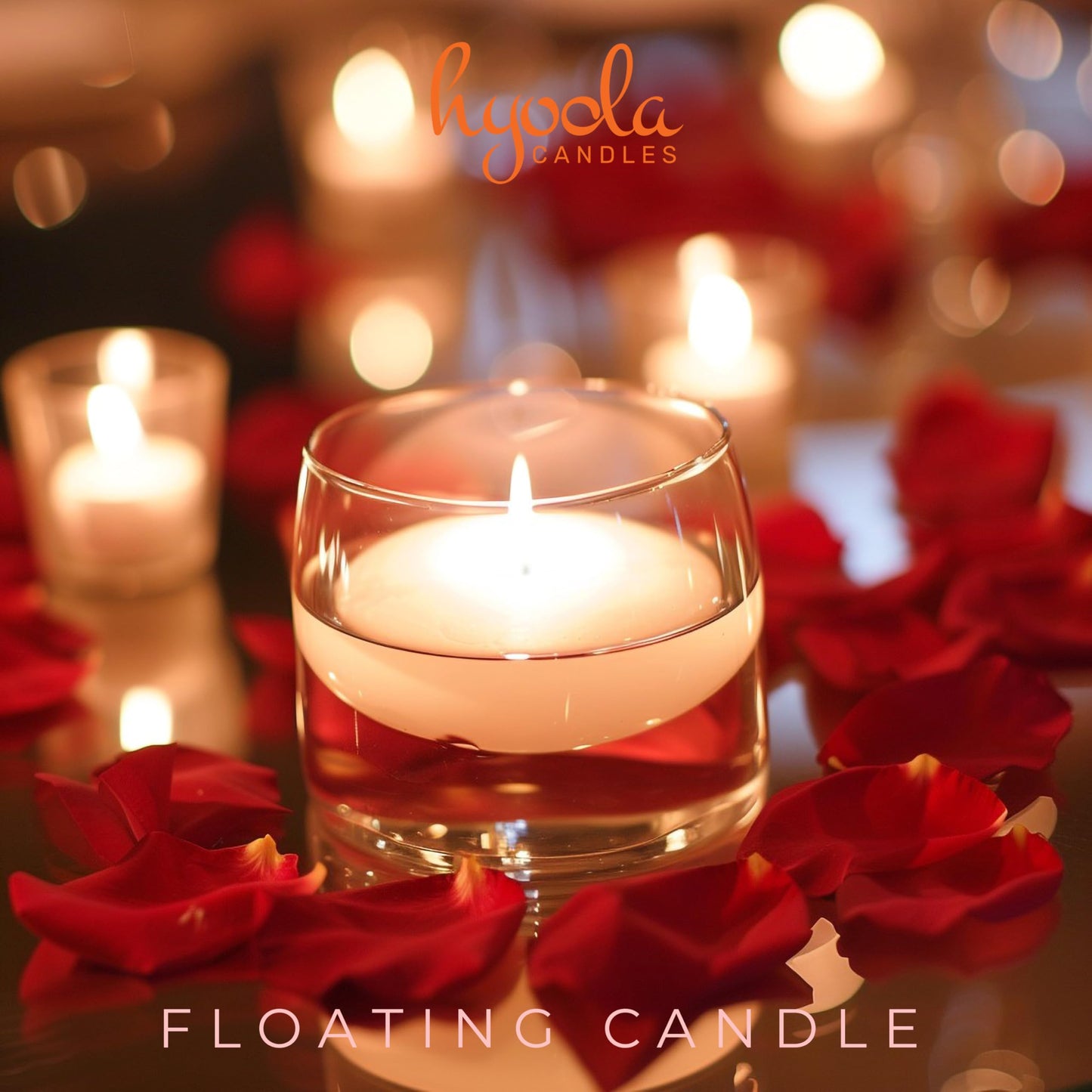 Hyoola Premium White Floating Candles 3 Inch - 8 Hour - 12 Pack - European Made