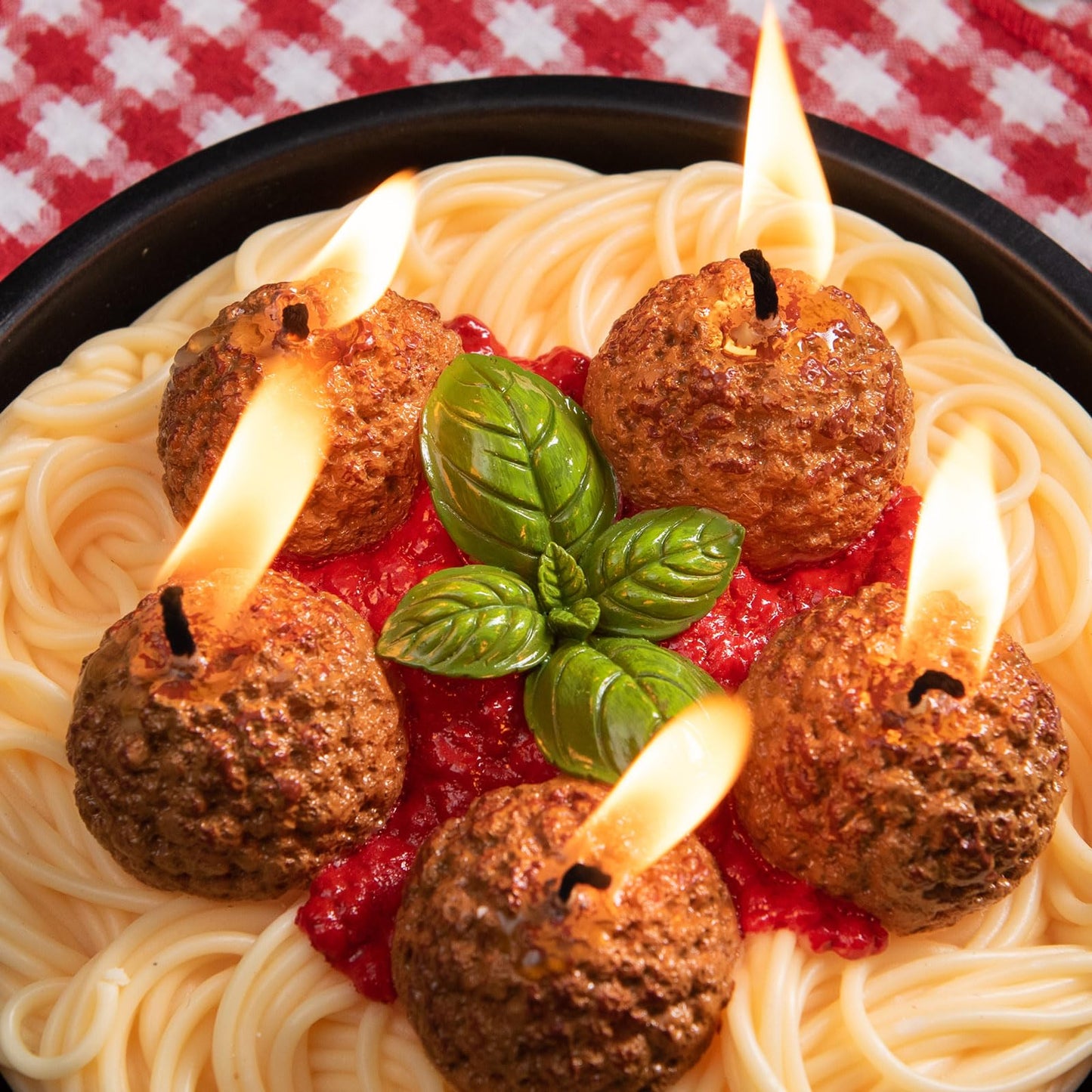 Meatball Spaghetti Realistic Food Vegetable Wax Candle