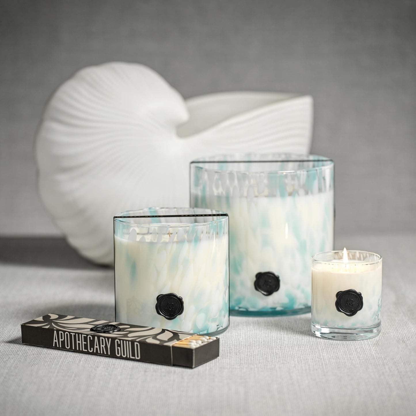Zodax Apothecary Guild Opal Glass Jar Scented Candle for Home Decor - (#)-Wick Large Candle Ideal for The Home - Makes a Great Gift for Women and Men - Sunset Beach - 50 oz