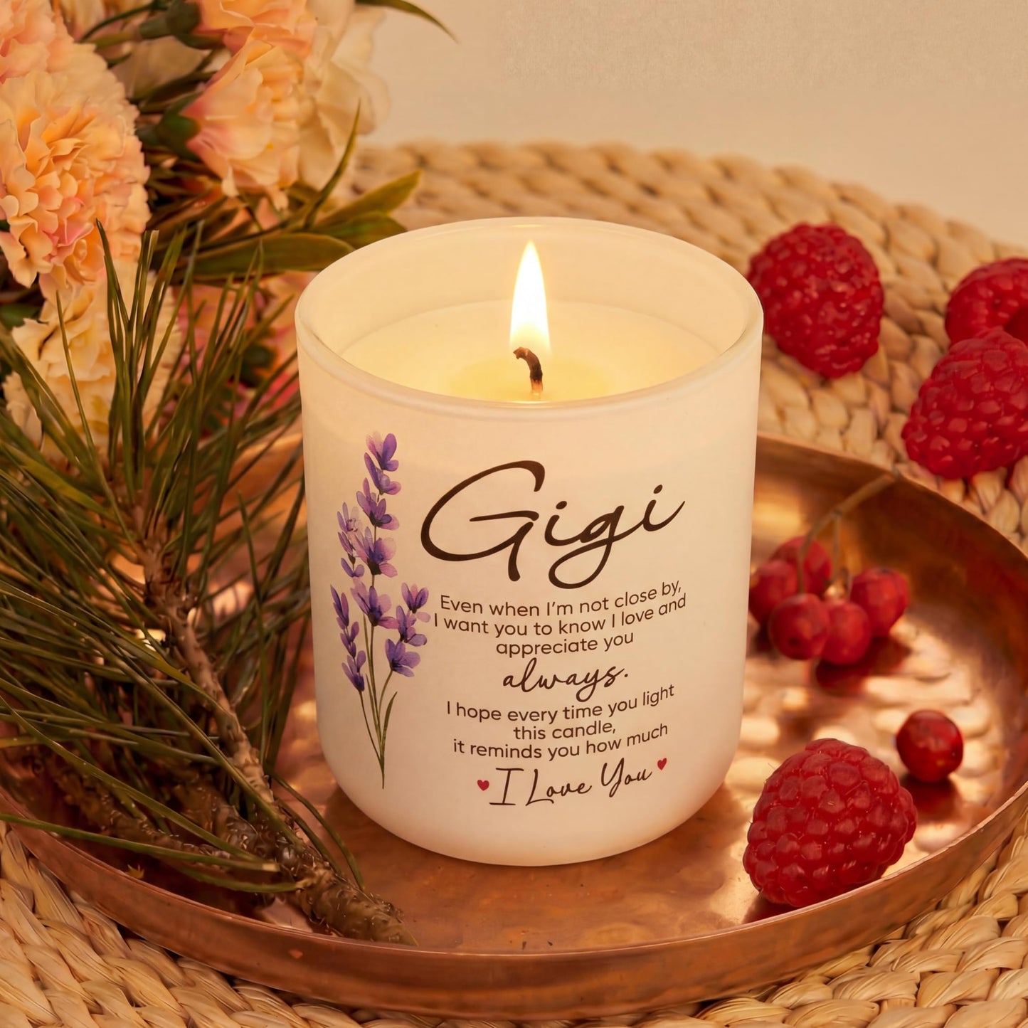 Gigi Mothers Day Gift, Gigi Candle Lavender Scented, Mothers Day, Birthday Gifts for Grandma from Granddaughter, Grandson