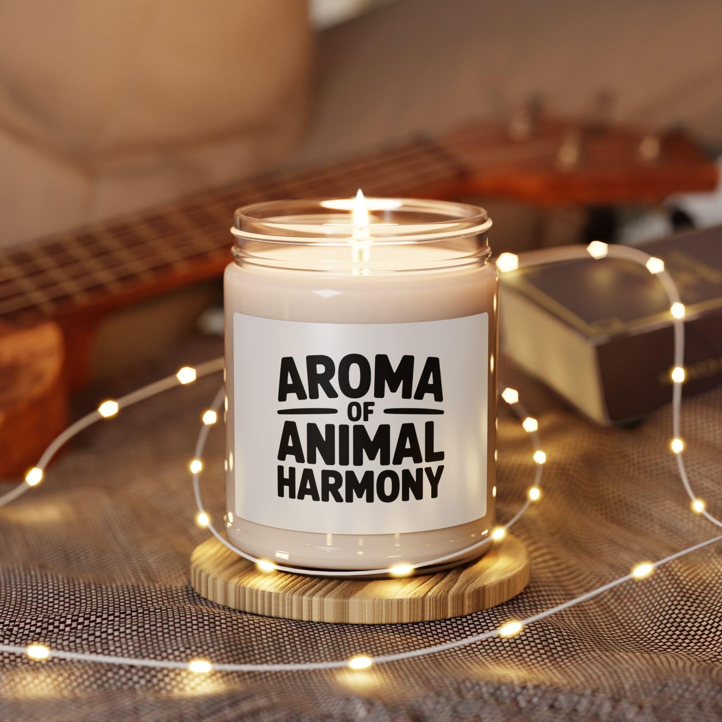 Aroma of Animal Harmony Scented Soy Candle, 9oz Natural Vegan Wax, Cotton Wick, Perfect for Home Decor Gifts