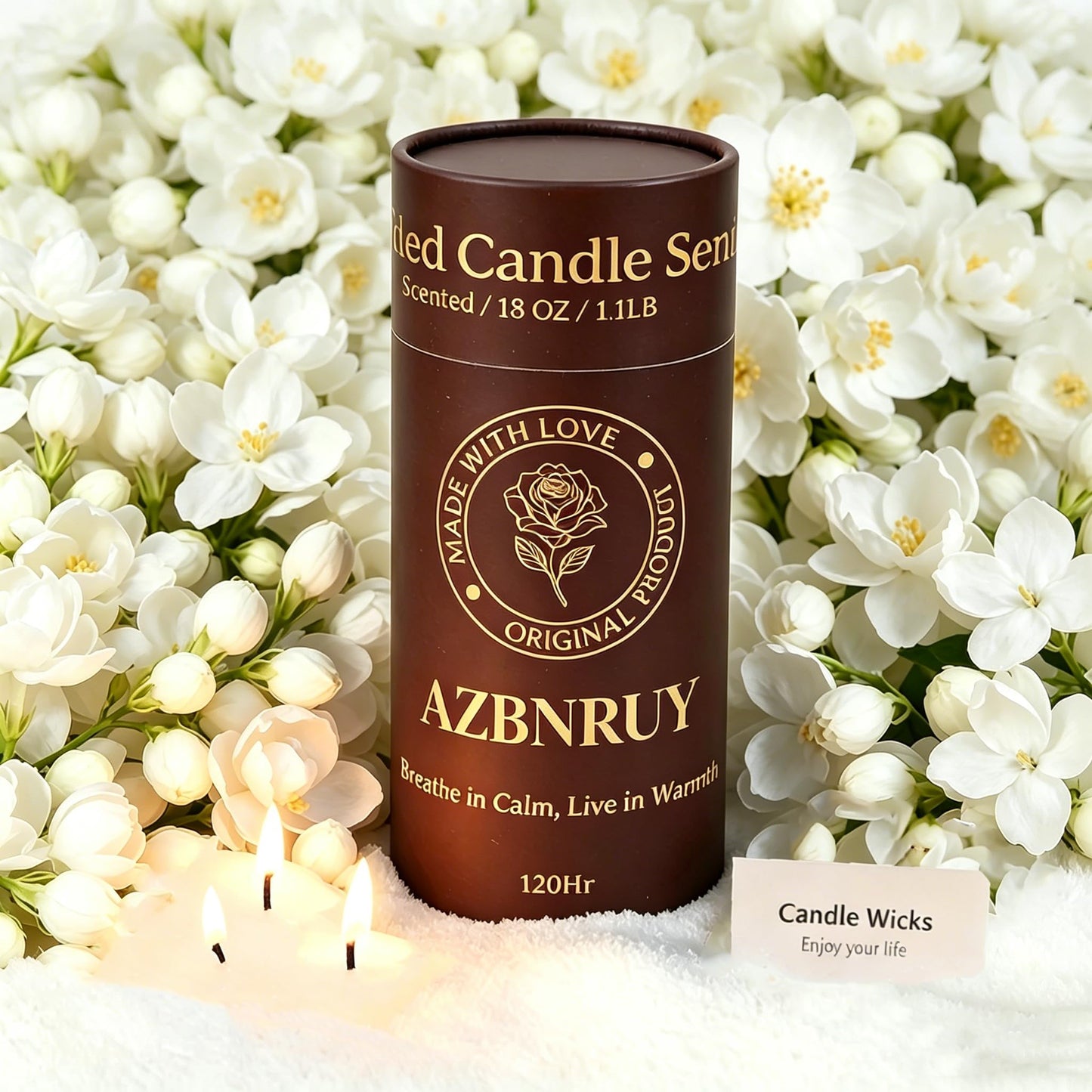 Pearled Candles Sand and 30 Wicks 18 Oz - Refillable Vanilla Scented Pearled Candle Non Toxic Luxury Long Lasting up to 120 Hours-Natural Pearl Powder Wax Sand Candle Beads Kit for DIY Candles Making
