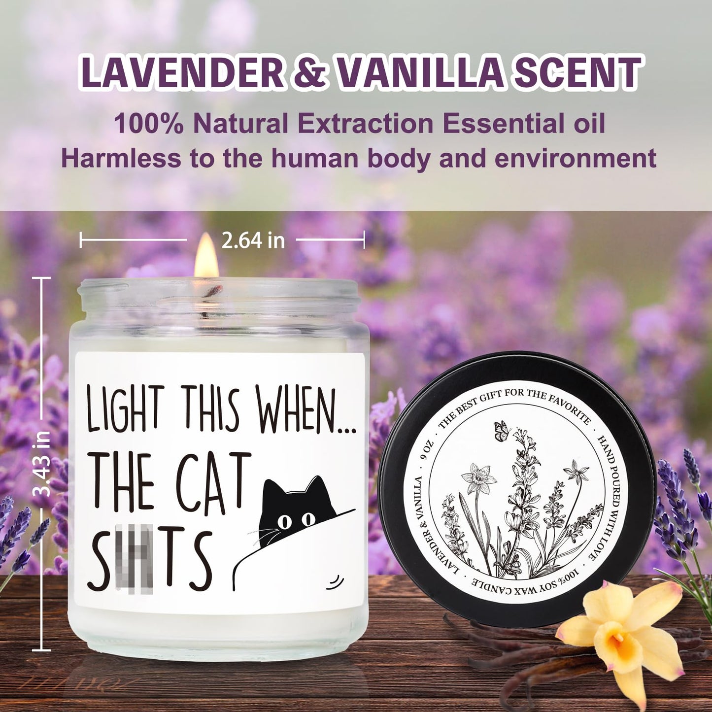 Funny Cat Lover Candle Gifts for Women, Men, Light Me When The cat Poops candle, Birthday, Christmas Candles Gift for Cats Lovers, Lady, Girls, Boys, Teens, Parents, Owners-Black cats Themed candles66
