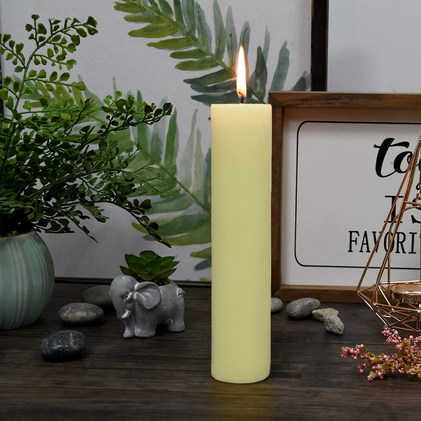 2 x 9 Ivory Pillar Candle