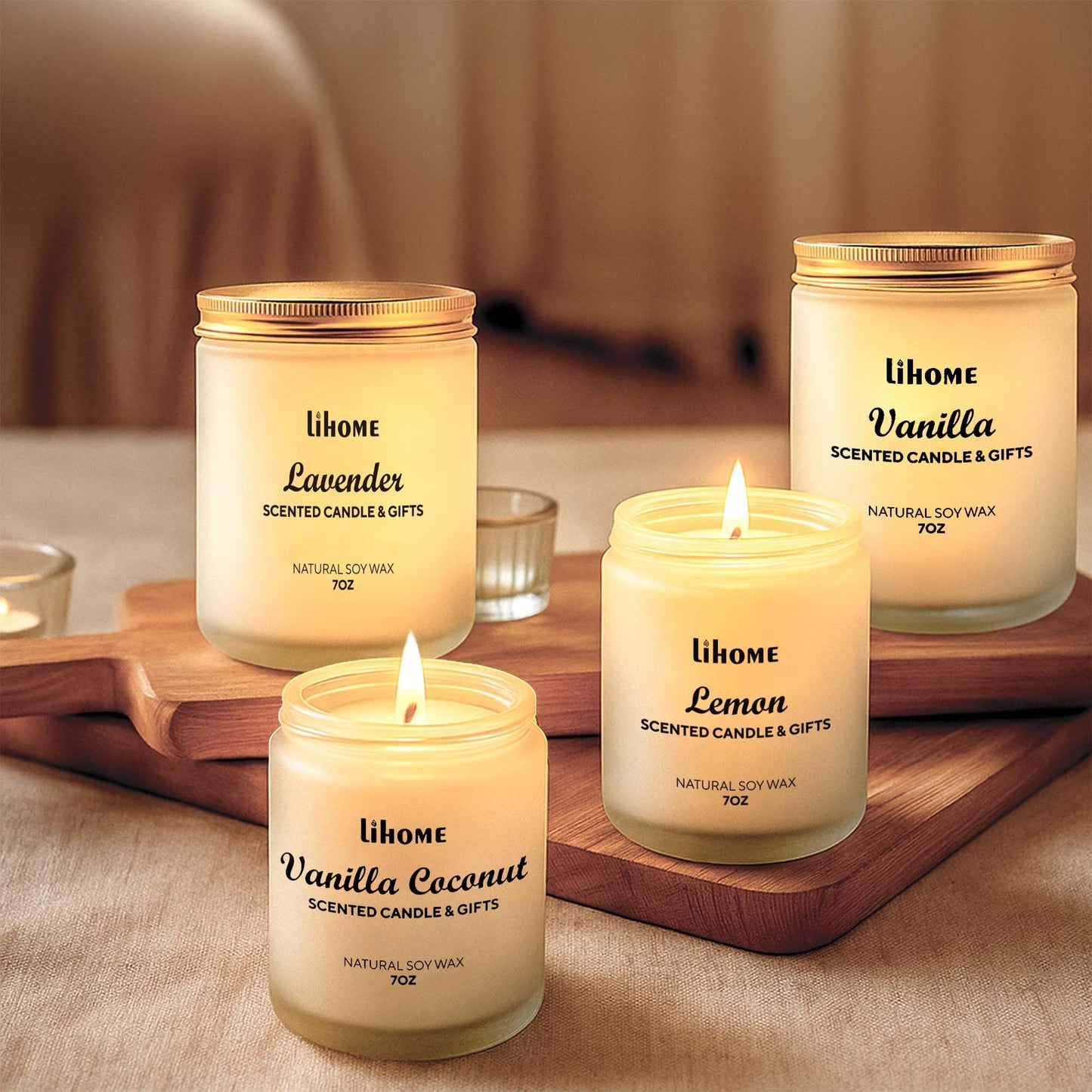 Candles Gifts for Women - Scented Candles, Natural Soy Wax Candles for Home Scented Perfect for Christmas, Birthday, Mother's Day, Vanilla Candle