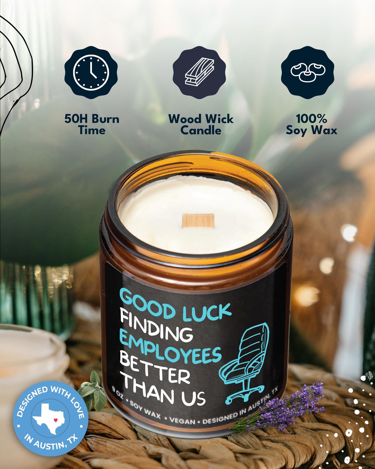 Funny Boss Men Candle, Boss Gifts for Men, Best Supervisor Presents, National Bosses Day Presents, Unique Gift for Manager, Ideal Birthday Present, Christmas, Gift-Ready