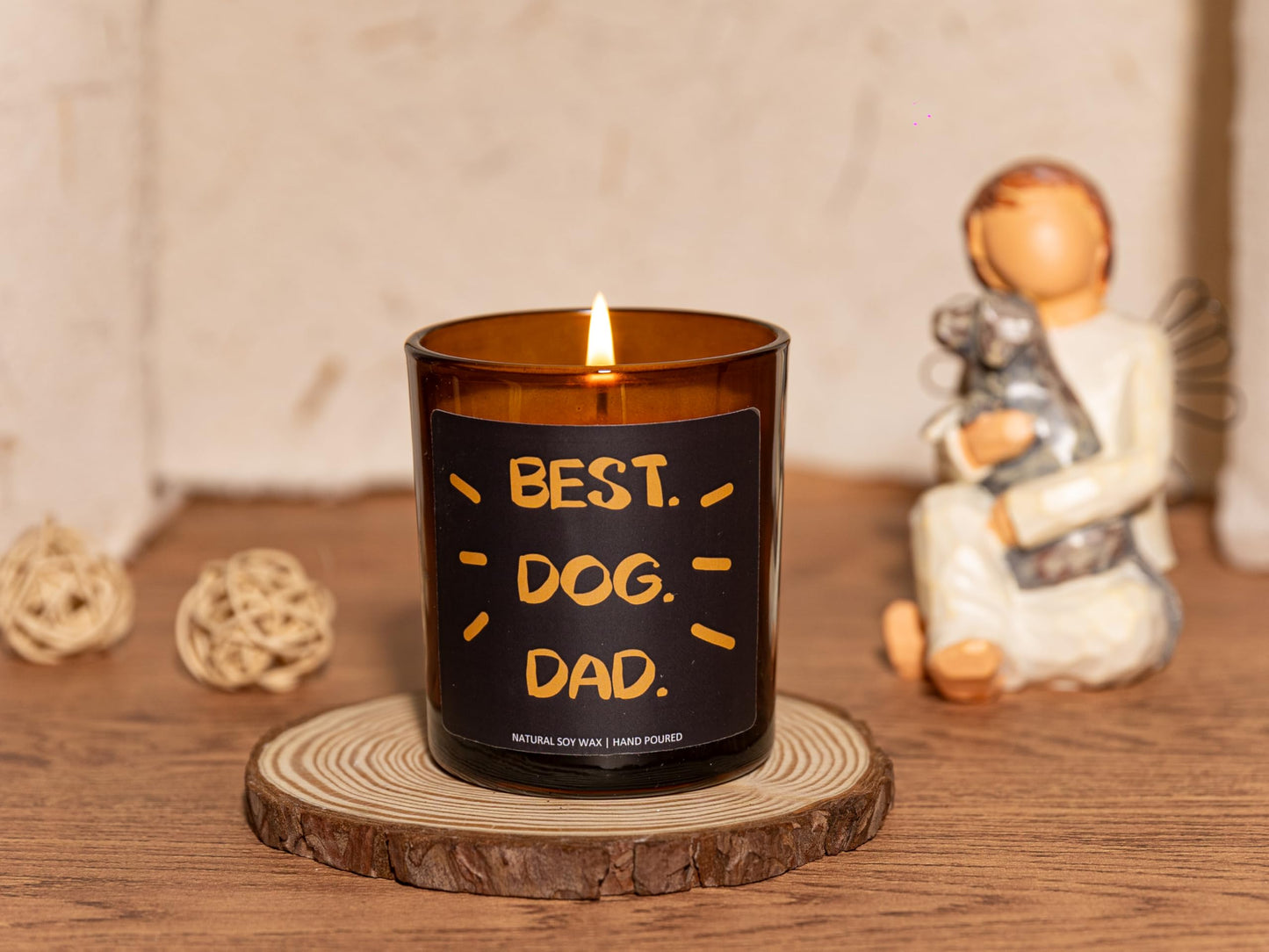 Best Dog Dad Candle, Dog Dad Gifts for Men - Lavender & Eucalyptus, Crafted by Natural Soy Wax & Natural Essential Oils