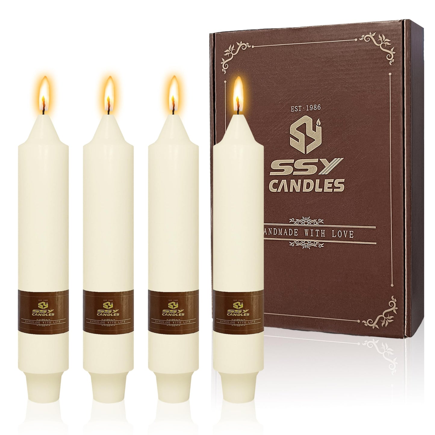 Ivory Candle Dripless Candlesticks Short Taper Candle 7 inch Small Candle Sticks Ivory Tapered Candles Wax Cute Stick Candles for Home Décor Weddings Holiday