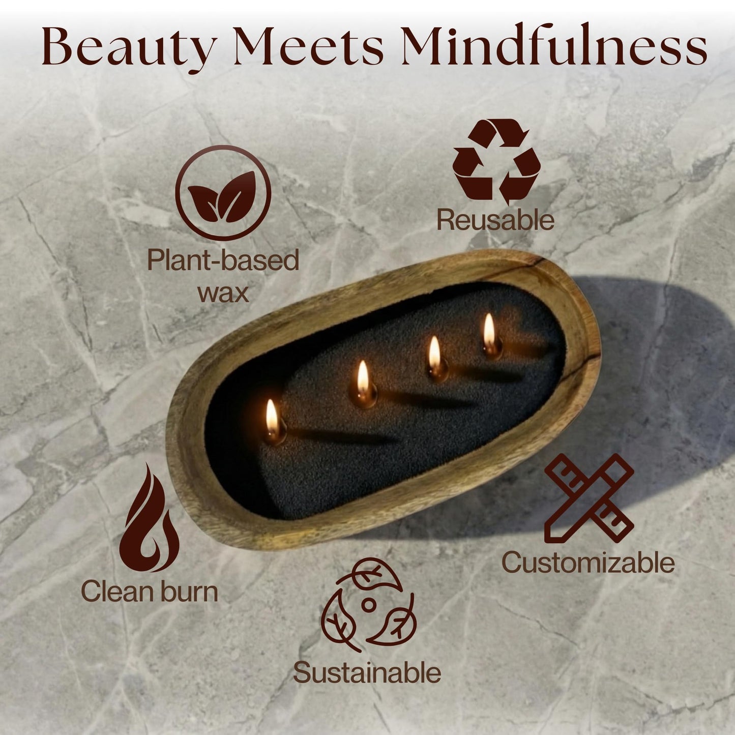 LILY LADUE Black Sand Candle Kit - 1Lb/16Oz Pearled Candles Sand and Wicks (24) with Platinum Holder, Unscented Aroma Beads, Reusable Pearled Candle Wax for DIY Home Kit, Powder Beads Refill Available