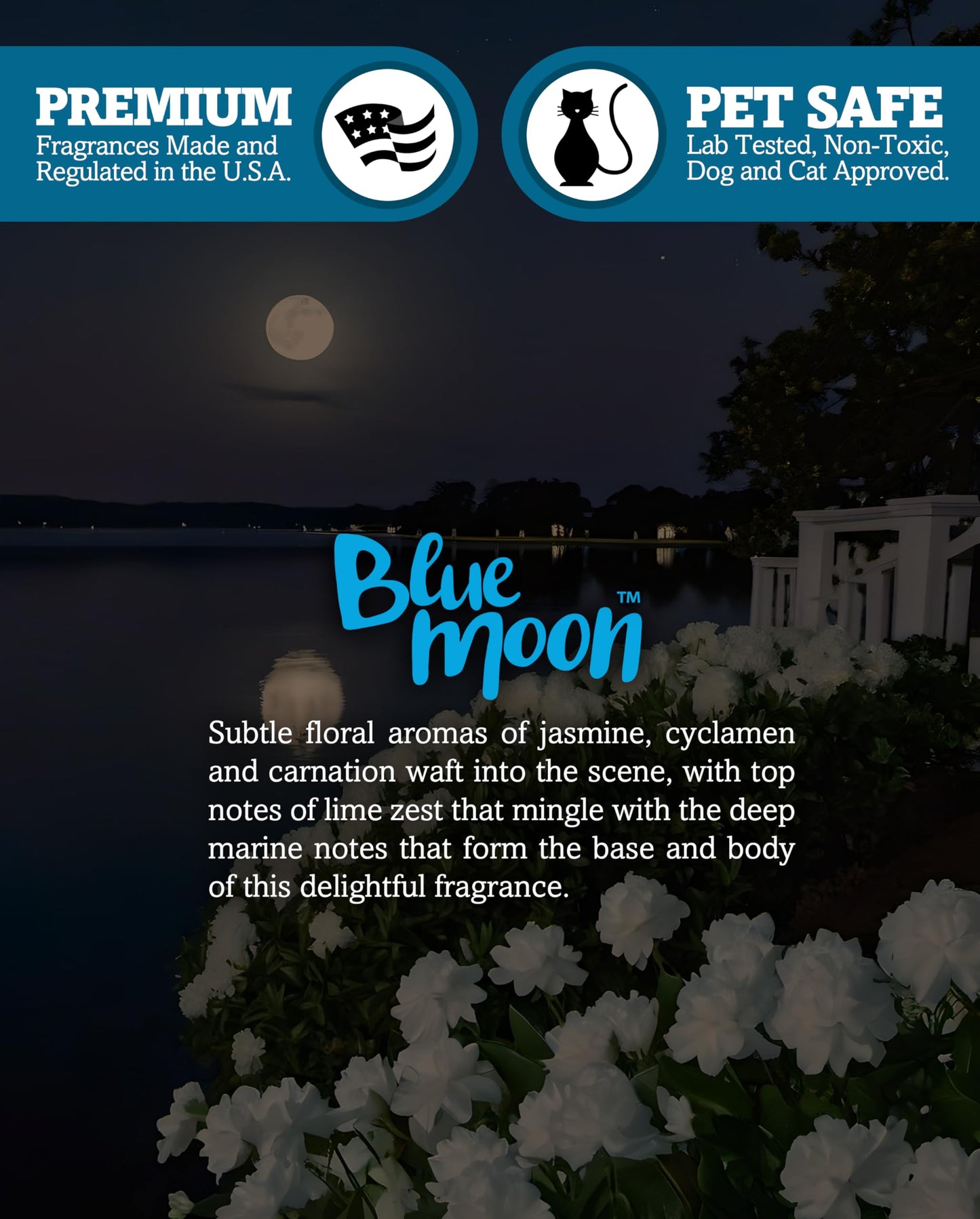 Shortie's Candle Company Blue Moon™ Premium Wax Melts 4 Pack - 12 Oz., Strong & Long Lasting, Non-Toxic - Made with Essential & Natural Oils - Formula 117