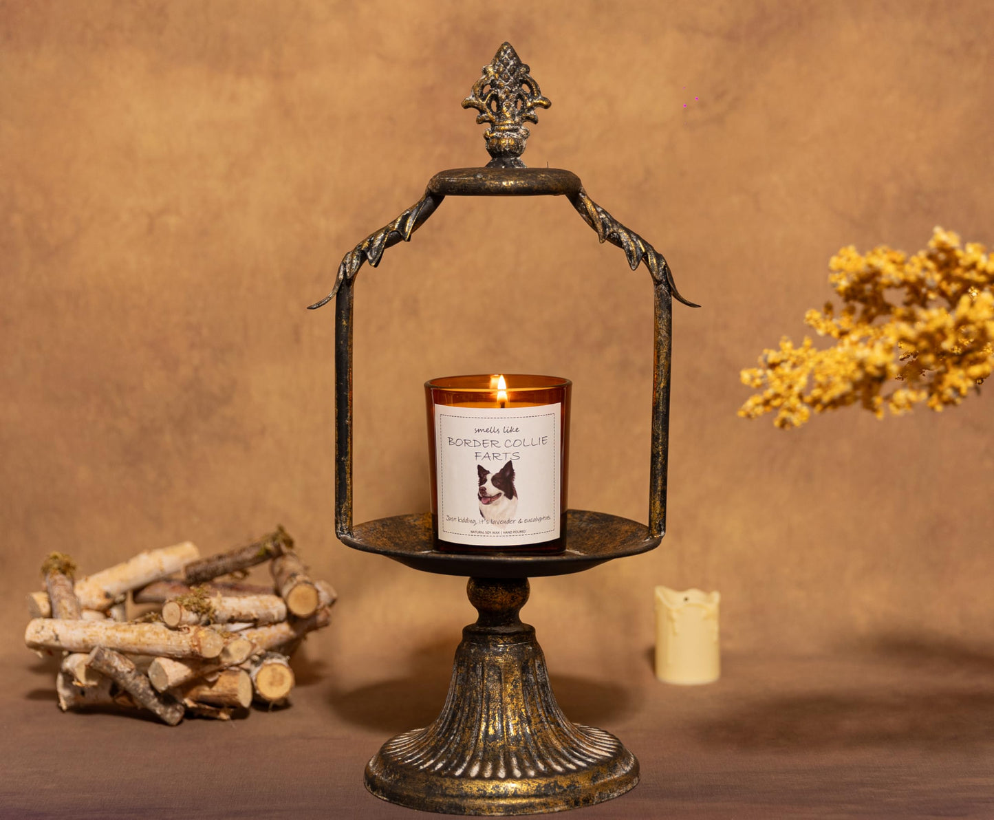 Border Collie Gifts & Decor, Dog Mom Gifts for Women, Smells Like Border Collie Farts Candle - Lavender & Eucalyptus, Crafted by Natural Soy Wax & Natural Essential Oils
