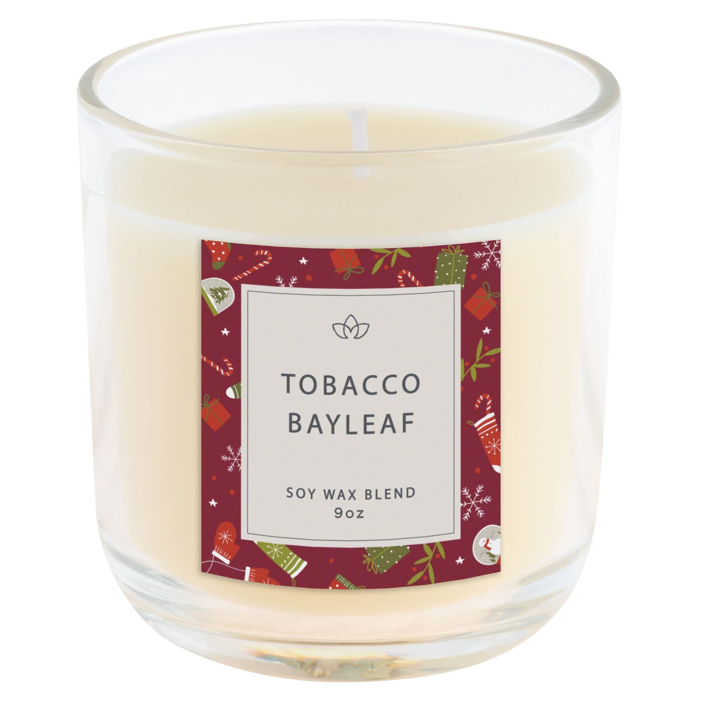 Giftable Holiday Boxed Soy Wax Candle Stockings/Tobacco Bay Leaf