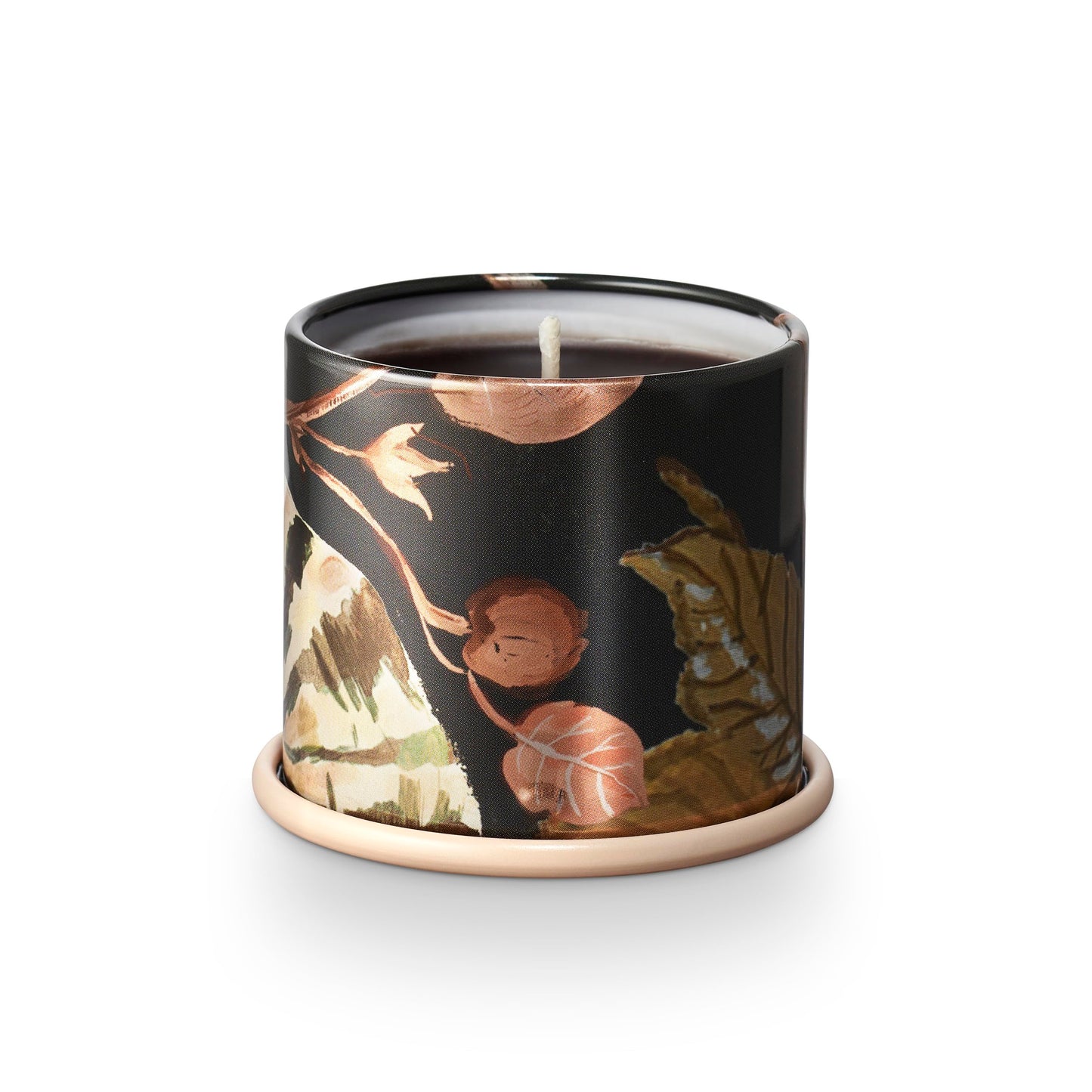 Illume Noble Holiday Collection Midnight Pumpkin Demi Vanity Tin Candle, 3 oz