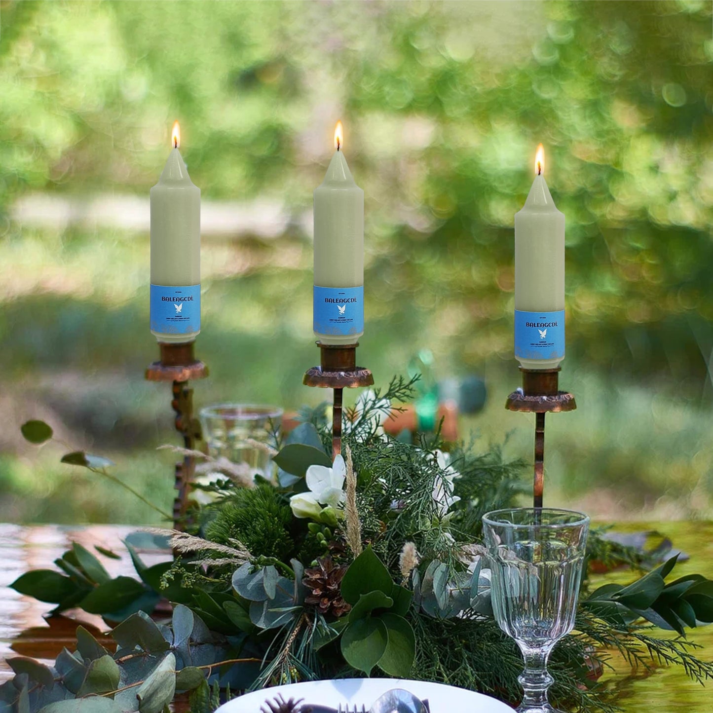 Handmade Unscented Twisted Light Green Taper Candles Long Lasting Smokeless Smooth Flame Candles 5 Inch Elegant Gradient Candlesticks for Home Décor Weddings