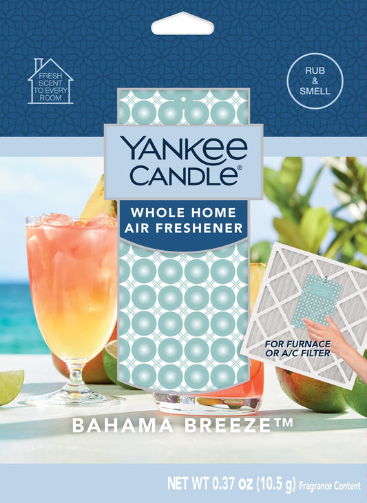 Yankee Candle Whole Home Air Freshener, Long Lasting Odor Eliminating Fragrance for Home, Continuous Room Freshener, Bahama Breeze (Pack of 1)