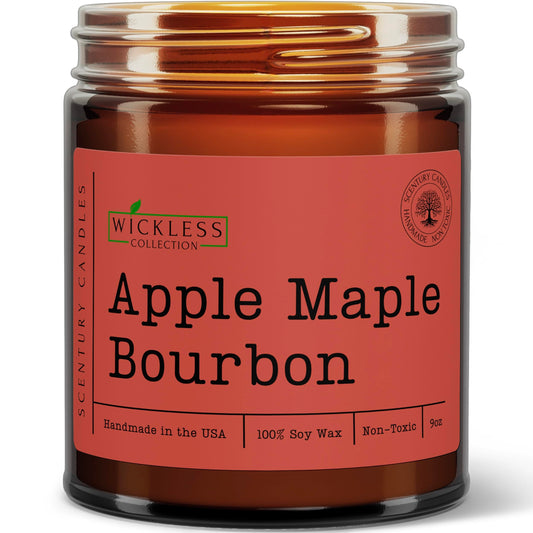 Wickless Apple Scented Candles for Candle Warmer Lamp, Many Scents to Choose, 100% Non-Toxic Soy Wax, Candle Melts for Warming Plate, Handmade in The USA (Apple Maple Bourbon)