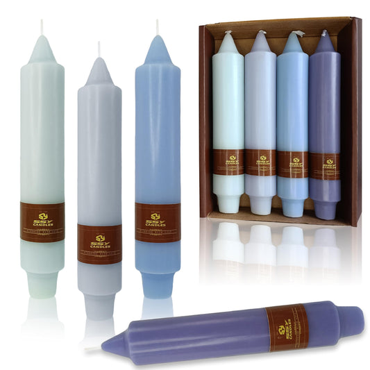 Short Taper Candle Blue Candlesticks - 7INCH Tapered Wax Candles Colorful Candle Sticks Cute Unscented Candle for Home Décor Weddings Festive