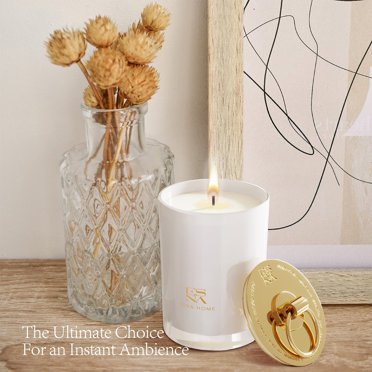 Luxury Scented Candle Aromatherapy Candles for Home Scented 100% Natural Soy Candles Hand Poured Vegan Wax Holiday Candles Gift for Christmas Home Decor Gifts for Women 8.8oz Long Lasting Slow Burn