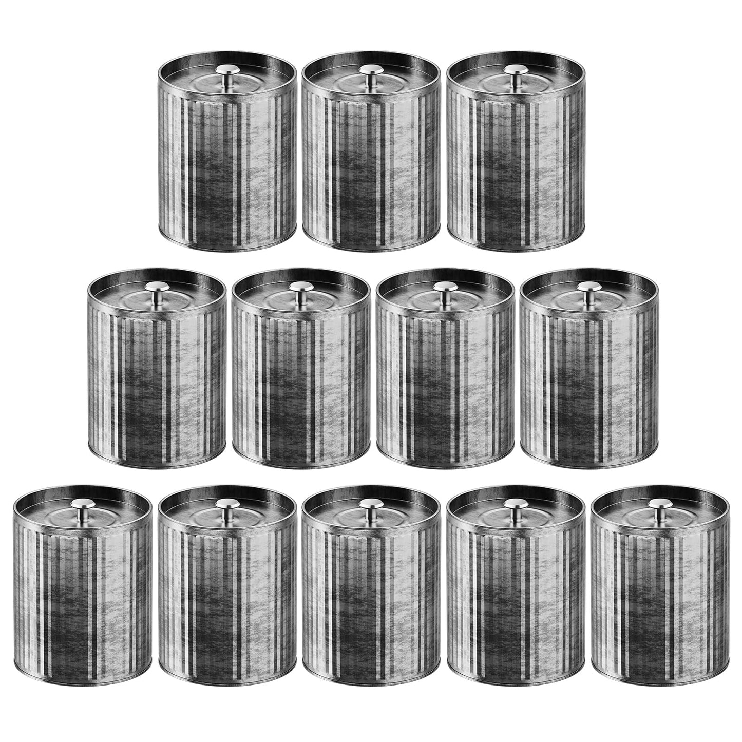 Vintage Tin Box 12-Pack Set (10oz Each can) | DIY Candle Making kit Travel Tin Can Set | Food grade Material Safe Use | DIY Candle Set Gift for Parents, Families, and Gatherings