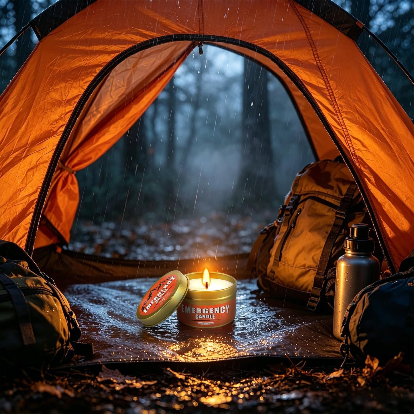 CAKETYCG 24+Hour Candle Set 24 Pack 2.8oz, Emergency Candles for Power Outages, Mountain Climbing, Wild and Camping Use. Portable and Tabletop Design, Bulk Emergency Candle Supplies.