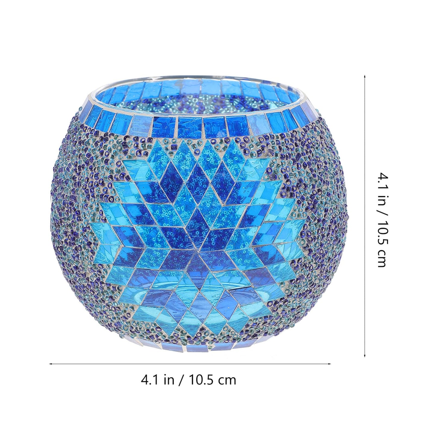 Glass Candlestick 4.13 Inch Candle Holder European Style Decorative Tealight Holder for Wedding Party Home Table Accent