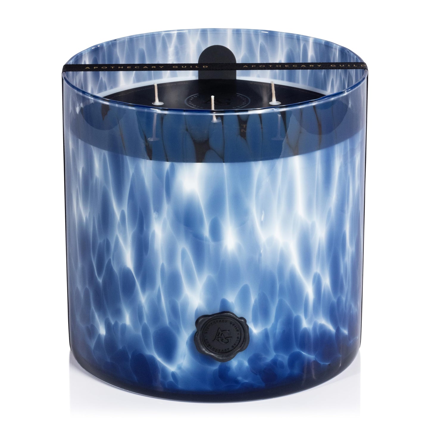 Zodax Apothecary Guild Scented Opal Glass Jar Candle - 128 oz/5-Wick - Sea Salt & Coastal Mist