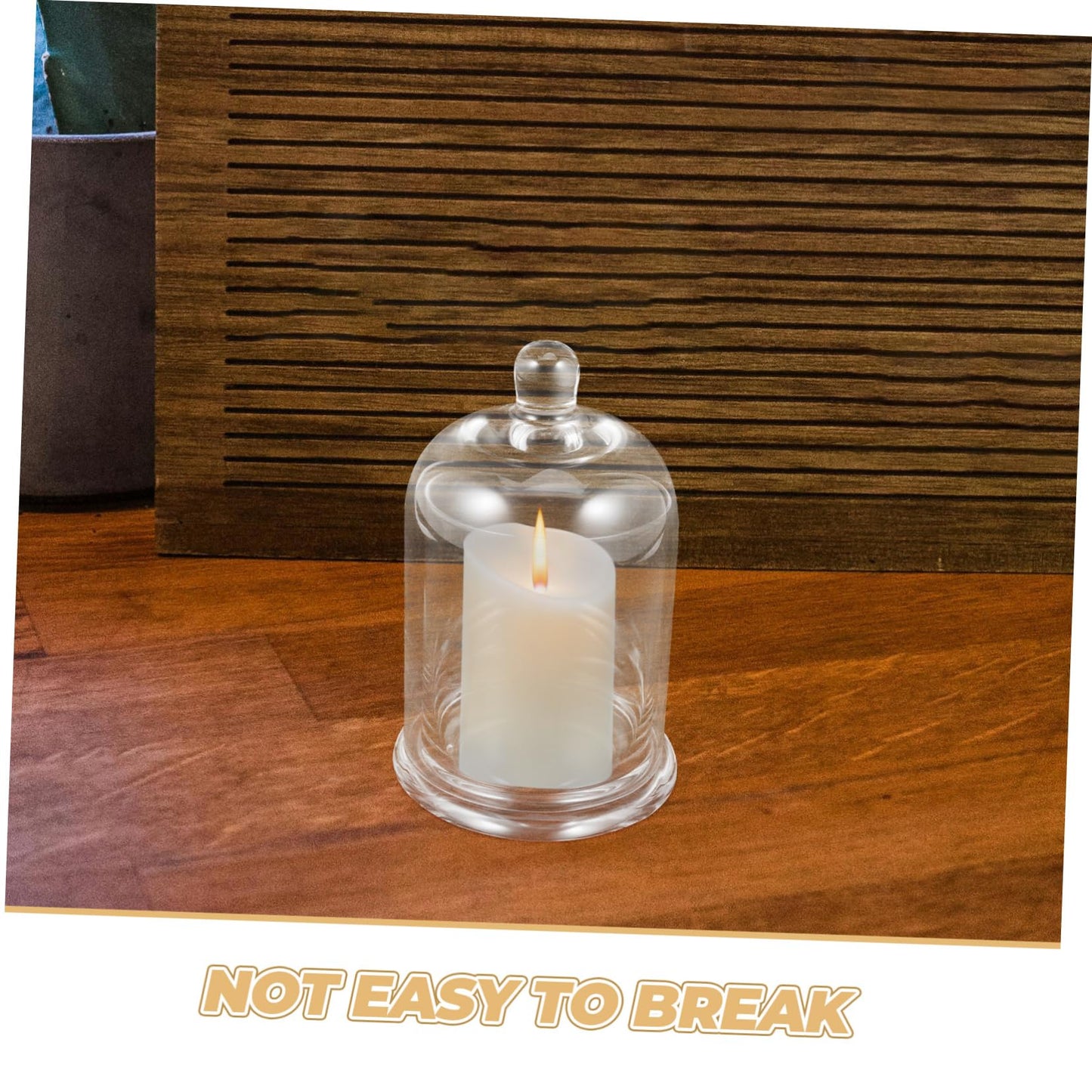 Amosfun 1 Set Elegant Glass Candleholder Decorative Candle Container for Weddings Home and Centerpieces Transparent Design for Romantic Atmospheres and Events