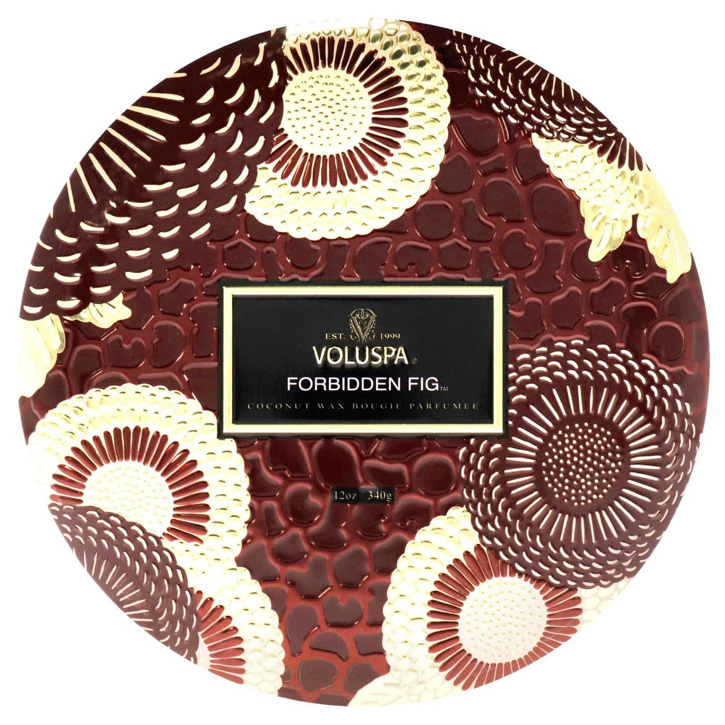 Voluspa Noble Fir Garland, 3 Wick Tin Candle, 12oz, 40 Hour Burn Time, Coconut Wax Candle for The Home, Poured in The USA