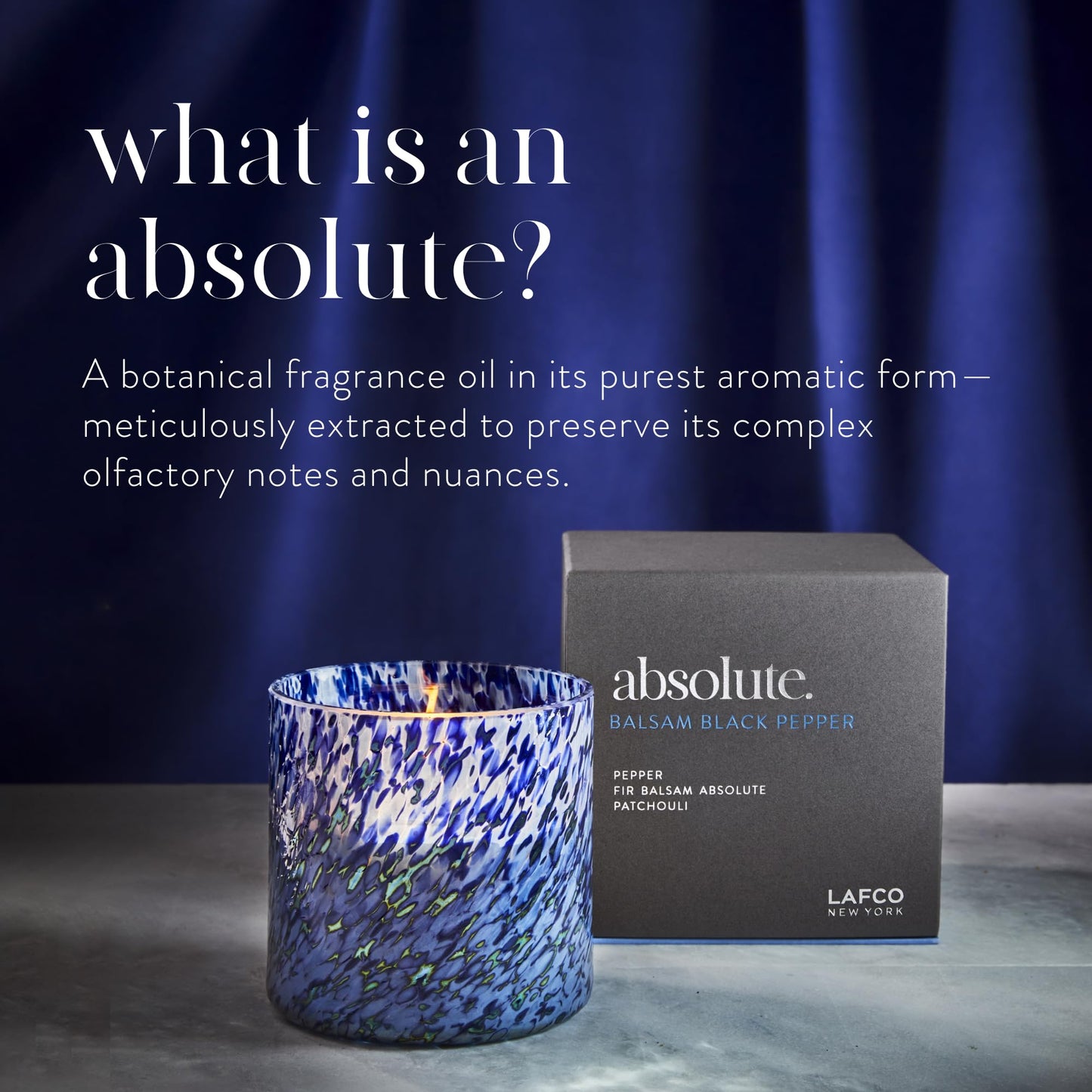 LAFCO New York Signature Candle, Balsam Black Pepper - 15.5 oz - 90-Hour Burn Time - Reusable, Hand Blown Glass Vessel - Made in The USA