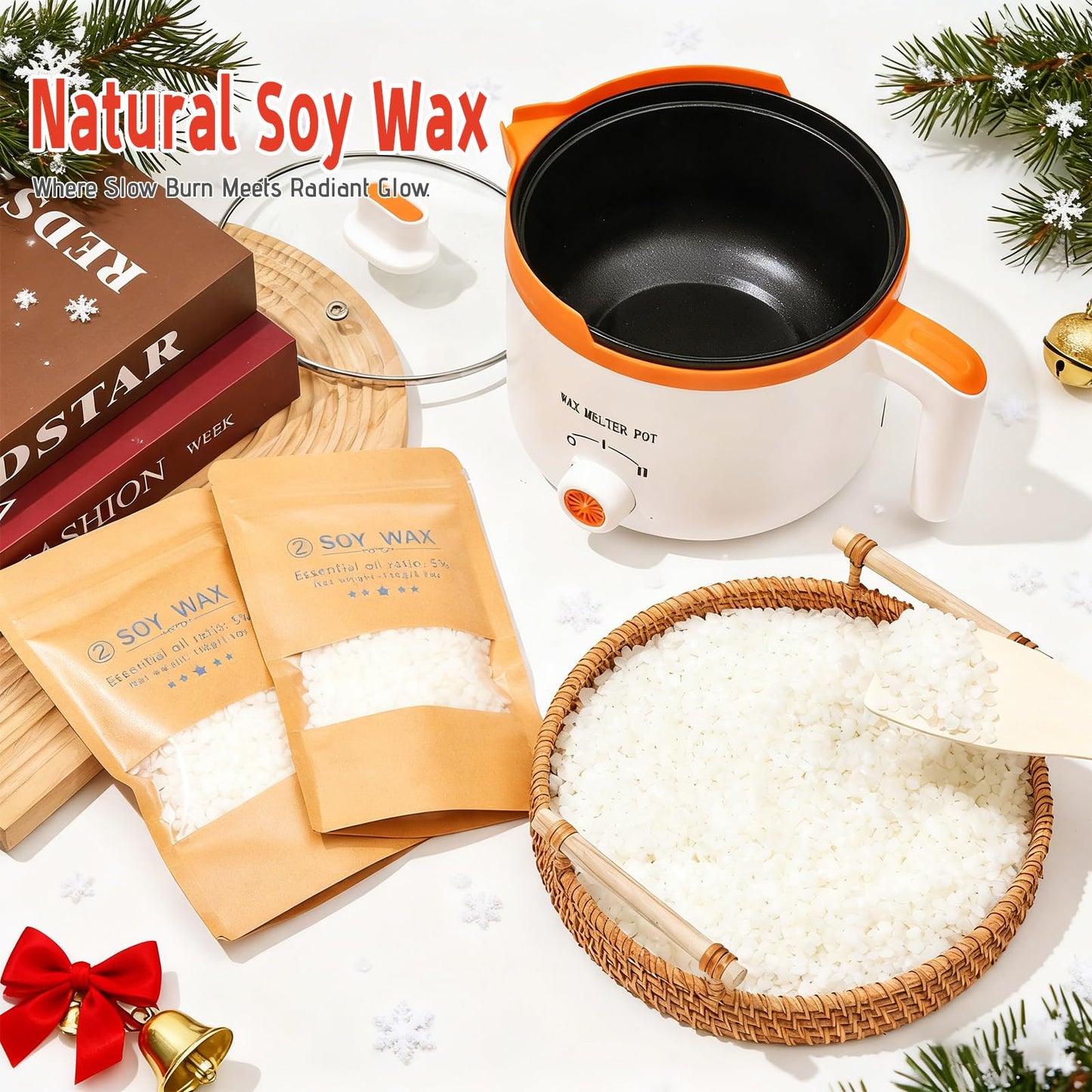 WcoDusak Soy Candle Making Kit for Beginners, Adults & Hobbyist Crafters, All-in-One DIY Supplies with Electric Wax Melter, Ideal for Crafting Handmade Candles as Home Decor and Holiday Gifts