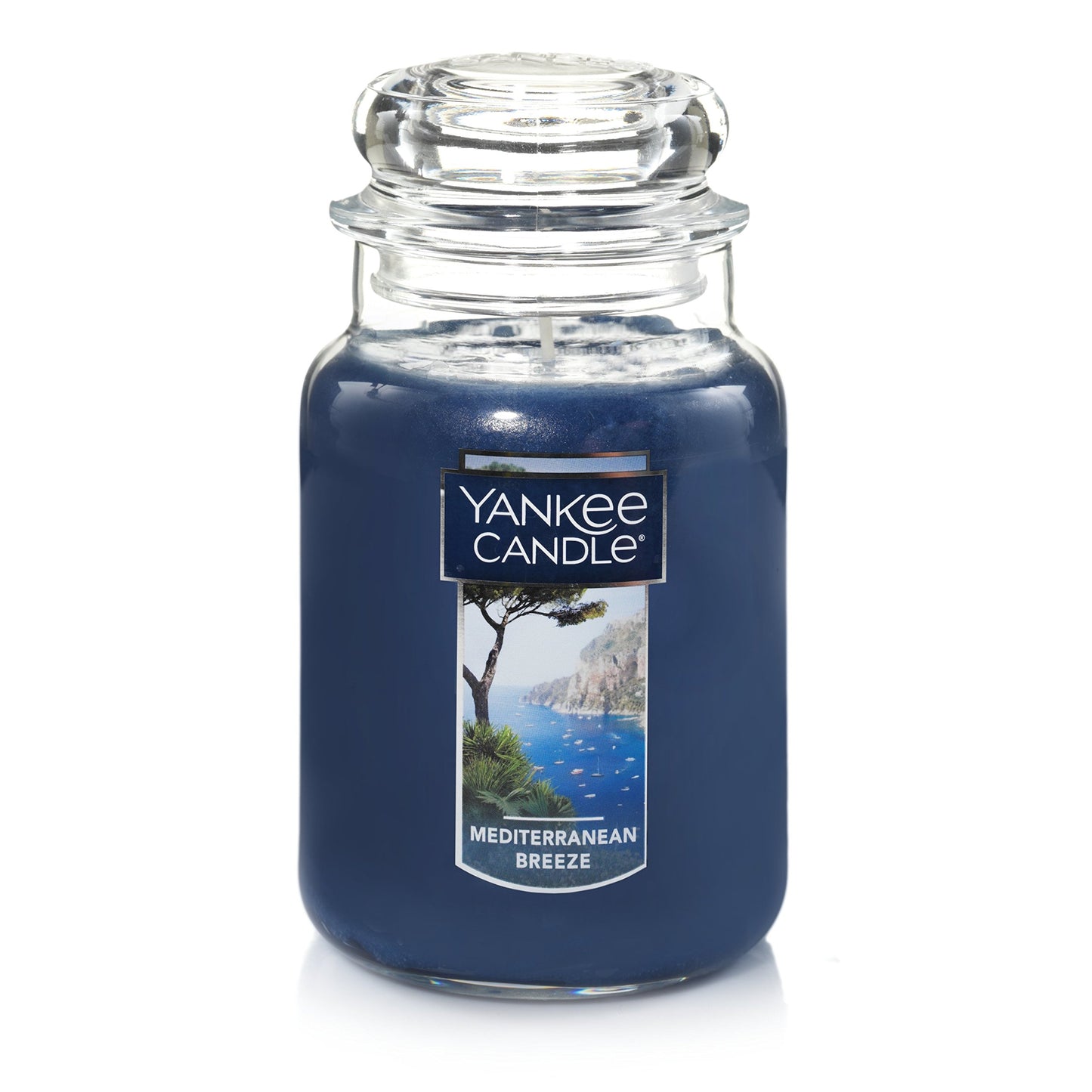 Yankee Candle Mediterranean Breeze Scented Classic 22oz Large Jar Single Wick Candle Over 110 Hours of Burn Time Paraffin-Grade Wax