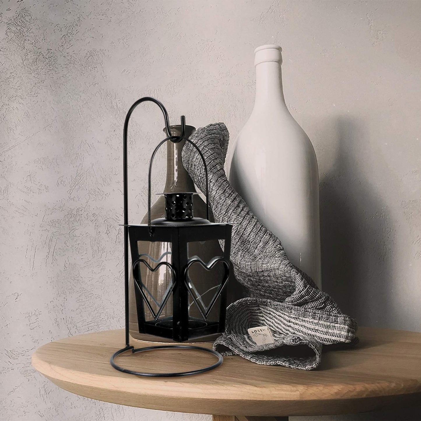 SOLUSTRE 1pc Iron Love Candle Holder Desktop Decor Candle Holders Iron Candle Holder Table Decoration Home Candleholder Decoration Floor Candelabra Glass Romantic Candlestick Lamp