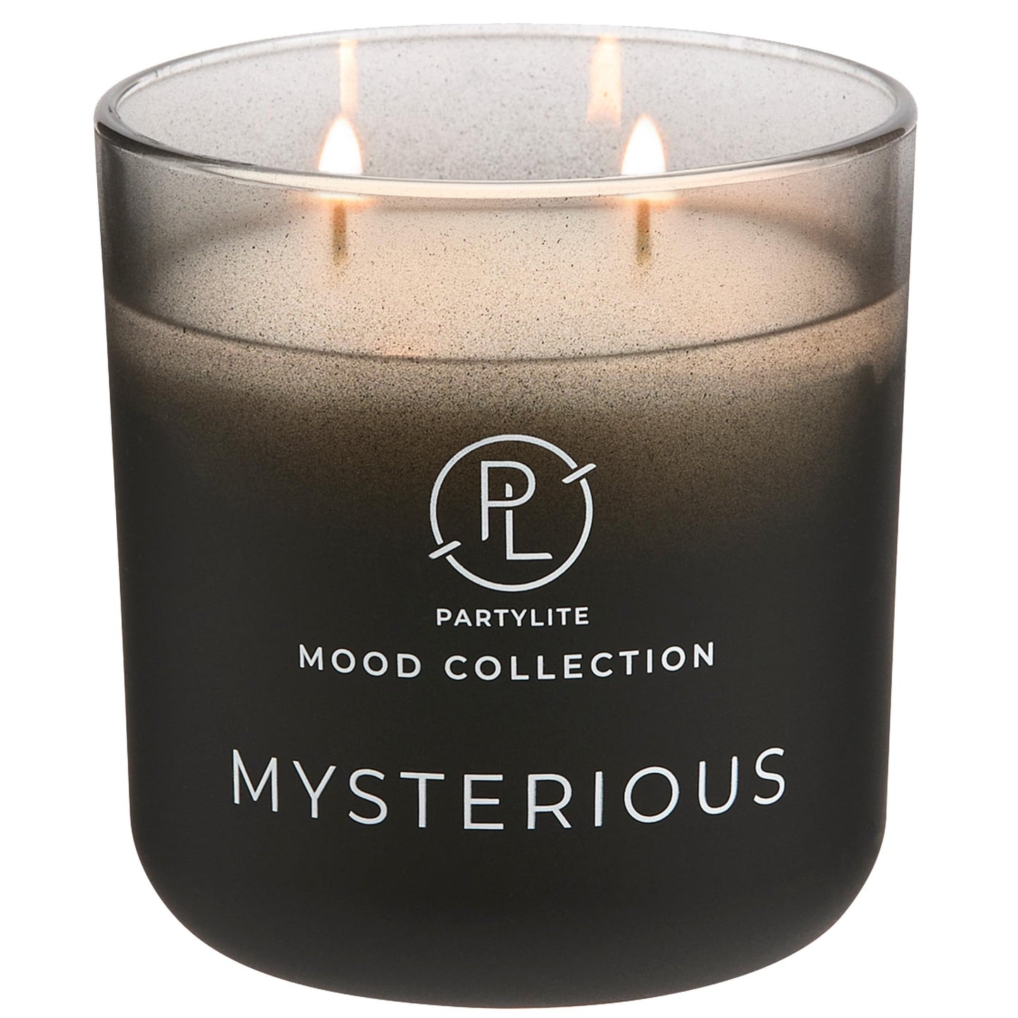 PartyLite Mysterious Scented, with Notes of Citron, Nutmeg & Clove, 14.1oz 2-Wick Ombre Jar Candle, 24-48 Hour Burn Time, Part of The Mood Collection, Warm & Earthy, Perfect for Gifting