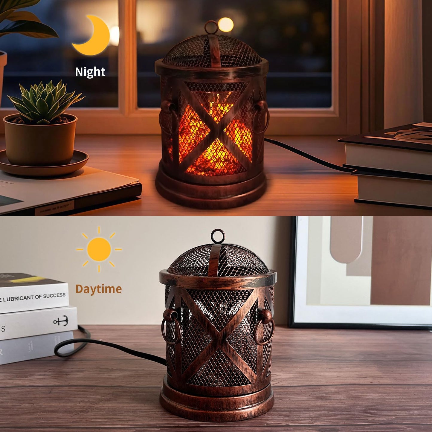 LIFFY Wax Melt Candle Warmer - Electric Melter with Lamp & Timer, Fragrance Warmer, Oil Burner, Aromatherapy Essential for Home & Office, Melt Warmer for Scented Wax Gift & Decor (Copper)