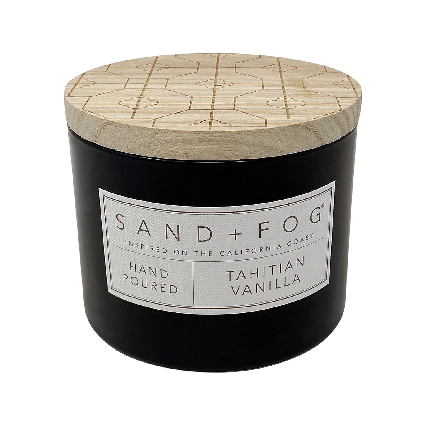 Sand + Fog Scented Candle -Tahitian Vanilla – Additional Scents and Sizes – 100% Cotton Lead-Free Wick - Luxury Air Freshening Jar Candles - Perfect Home Decor – 12oz