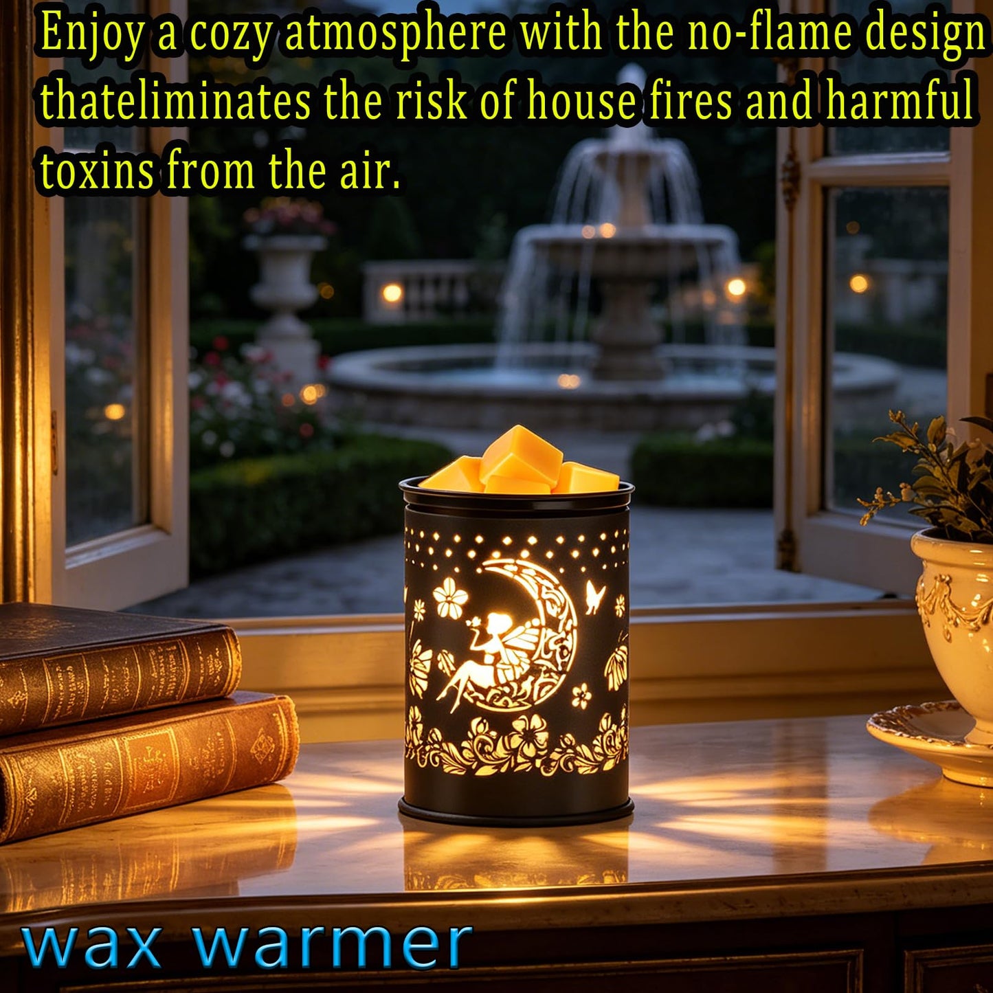 scentsy Wax Warmer for Scented Wax melt Warmer Wax Melter for Candle Making lamp Candle Warmer Plate Oil Burner for Home Decor and Gifts for Holiday (Moon/Flower Fairy)