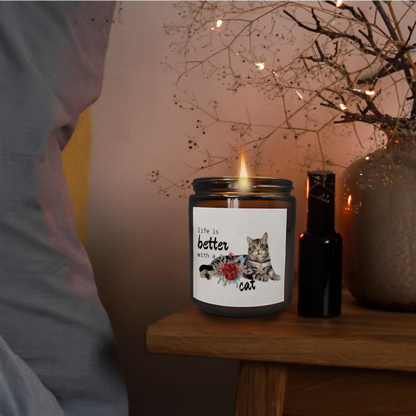 Mancheng-zi Cat Candle - Scented Candles for Cat Lovers, Women, Moms, and Owners - Life is Better With a Cat