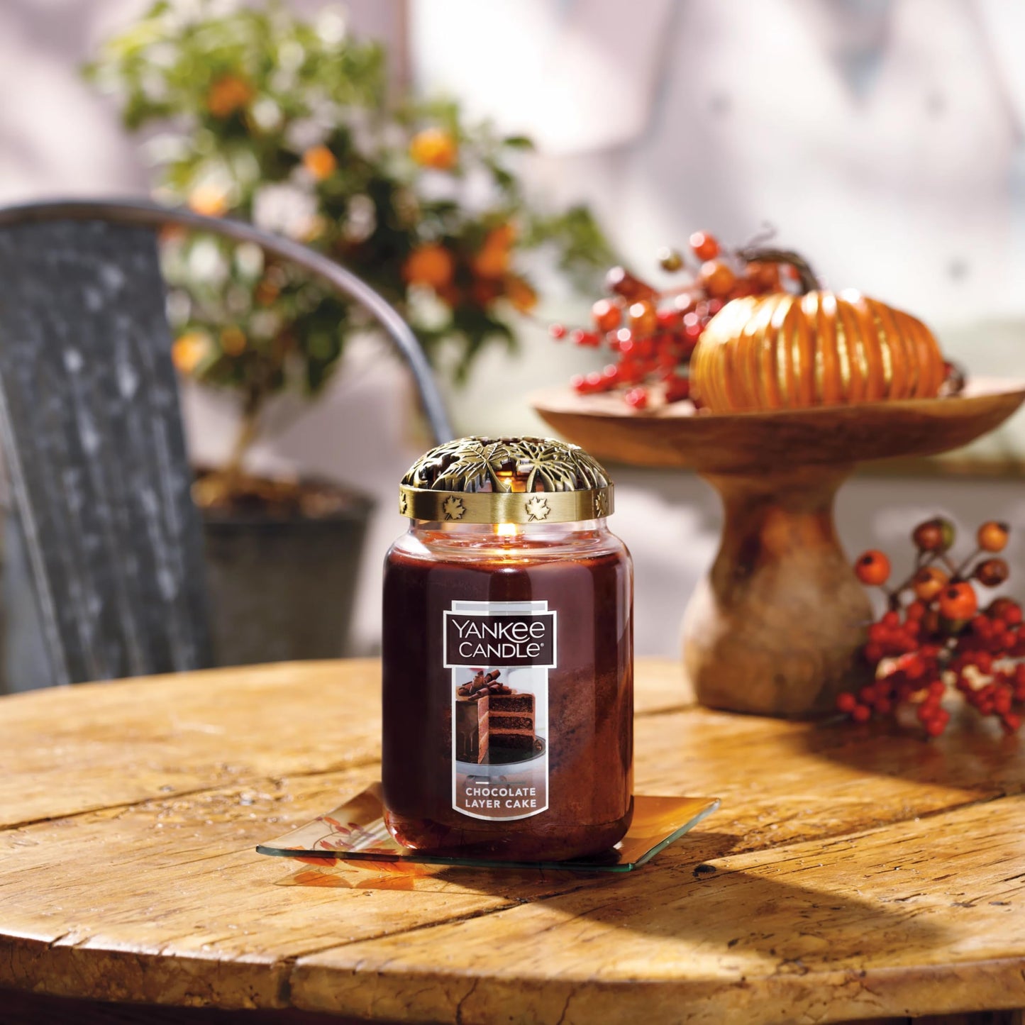 Yankee Candle Chocolate Layer Cake Scented Classic 22oz Large Jar Single Wick Candle Over 110 Hours of Burn Time