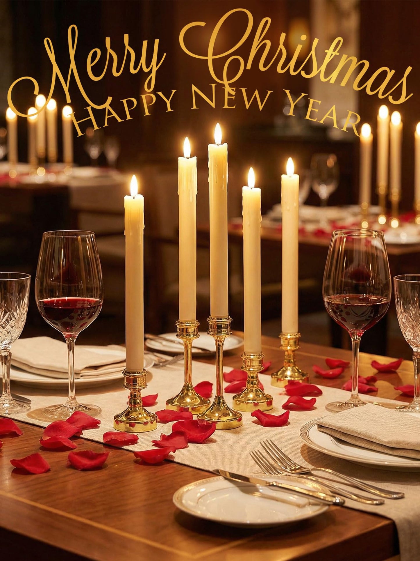VIHOSE 24 Pcs Flameless Taper Candles with Holders Remote Timer Battery Operated Candles Bulk LED Candlesticks Flickering for Valentines Wedding Home Window Carnival Party Decor(Gold,Dripping Style)