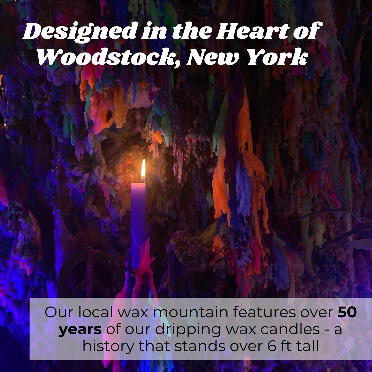 Candlestock Hippie Drippy Drip Candles - Pack of 11 Dripping Taper Candles - Wine Bottle Melting Candles (Hippie Rainbow)