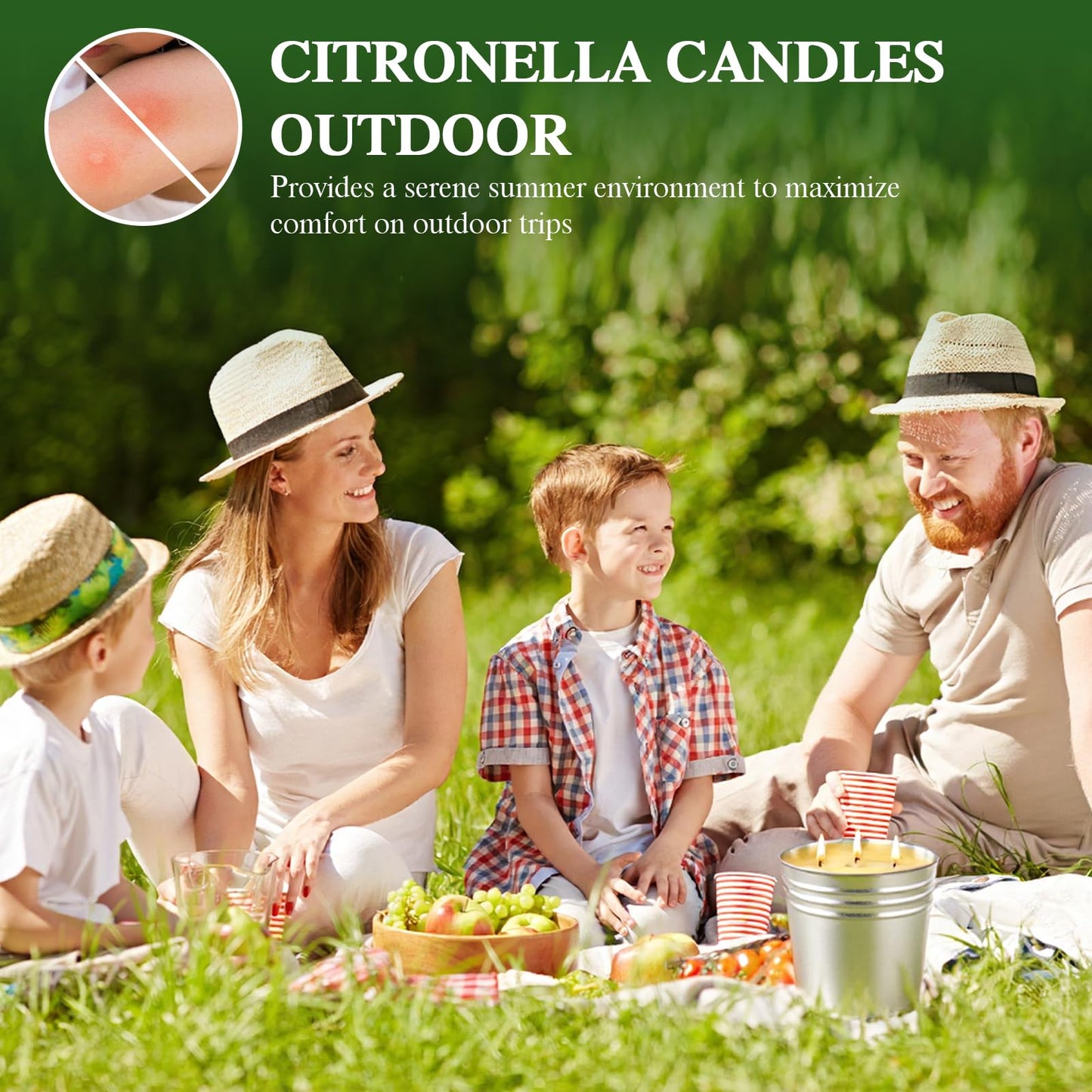Citronella Candles Outdoor, 34oz Large Citronella Candles for Patio, 200 Burn Hours, 3 Wicks Outdoor Candle Set of 2 for Outside Camping Garden Yard Balcony, Natural Soy Wax, Lemongrass Scented