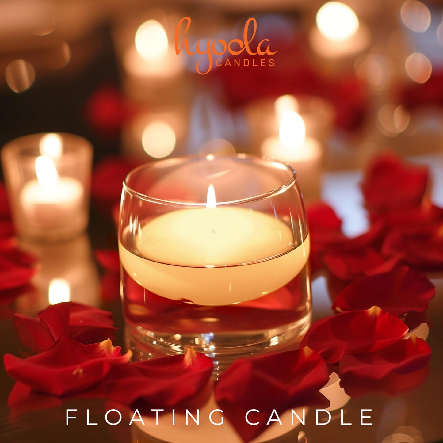 Hyoola Premium Ivory Floating Candles 3 Inch - 8 Hour - 12 Pack - European Made