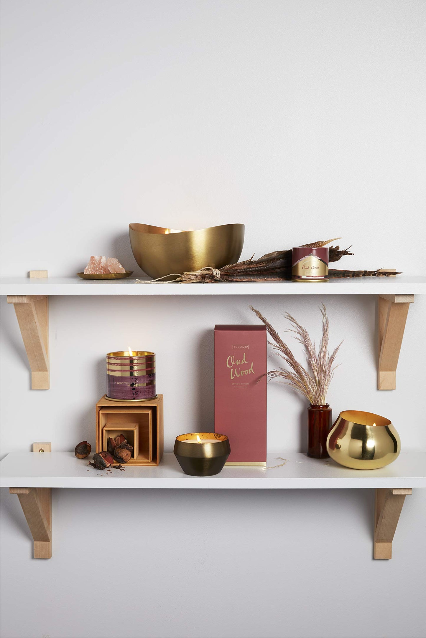 ILLUME Oud Wood Soy Candle, Demi Vanity Tin, Red, 3 oz.