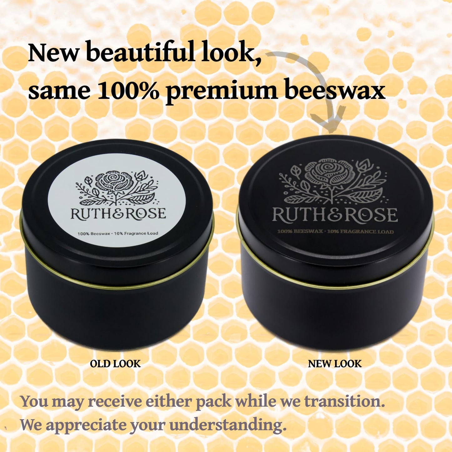 RUTH & ROSE Enchanted Forest Scented Candle, 100% Beeswax Candle for Home, 8oz, +65 Hours Burn Time, Aromatherapy Non Toxic Candles, Gift for Women & Men, Made in USA, Perfect for Travel or Gifting