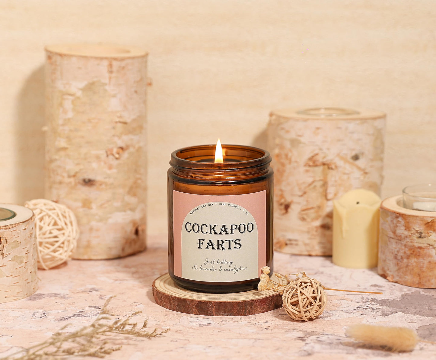 Cockapoo Gifts, Cockapoo Gifts for Women, Dog Mom Gift for Women - Lavender & Eucalyptus Soy Wax Scented Candle, 7OZ