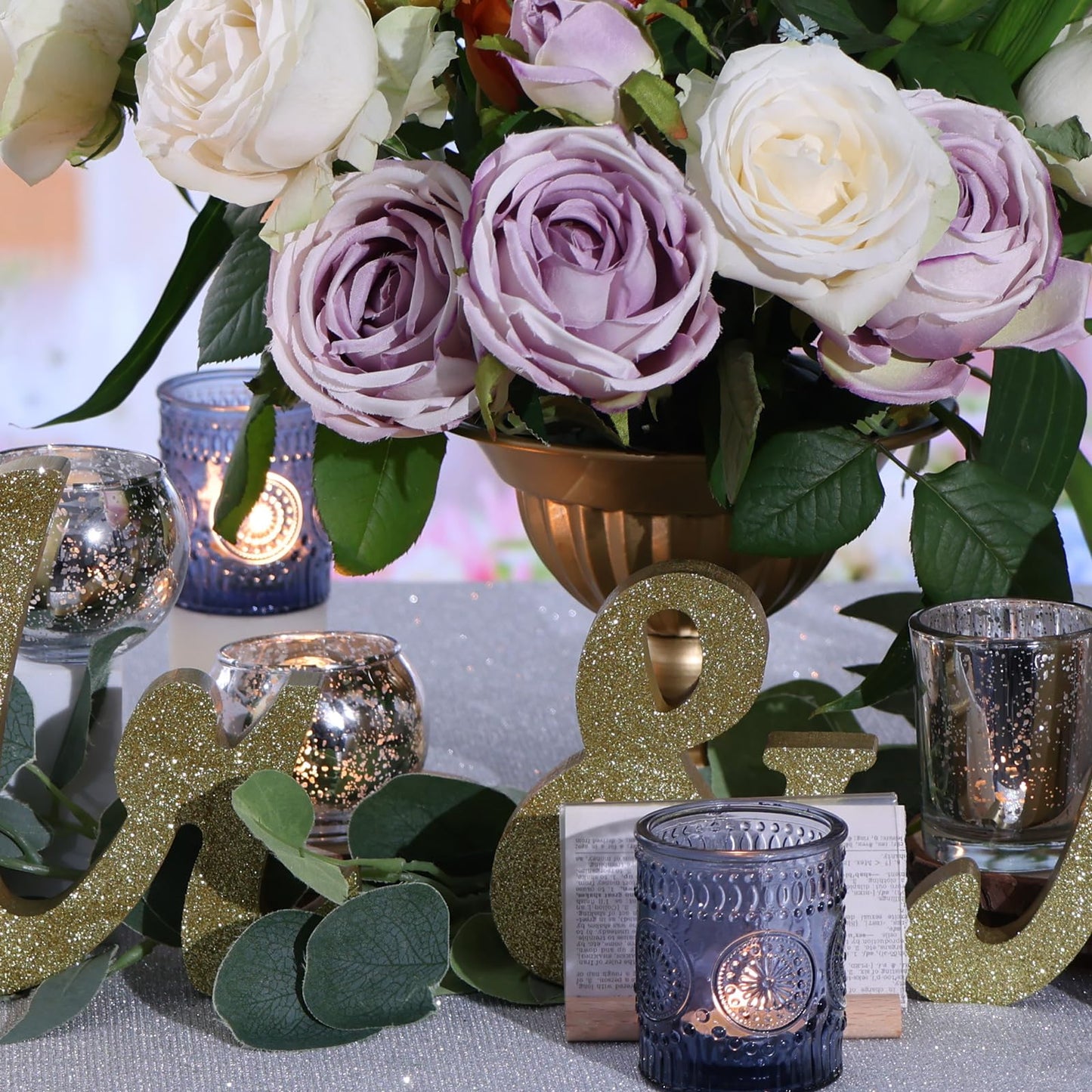 DEVI 48PCS Assorted Votive Candle Holders, Mercury Glass Candle Holder for Party,Wedding Centerpieces for Tables,Birthday Table Decor