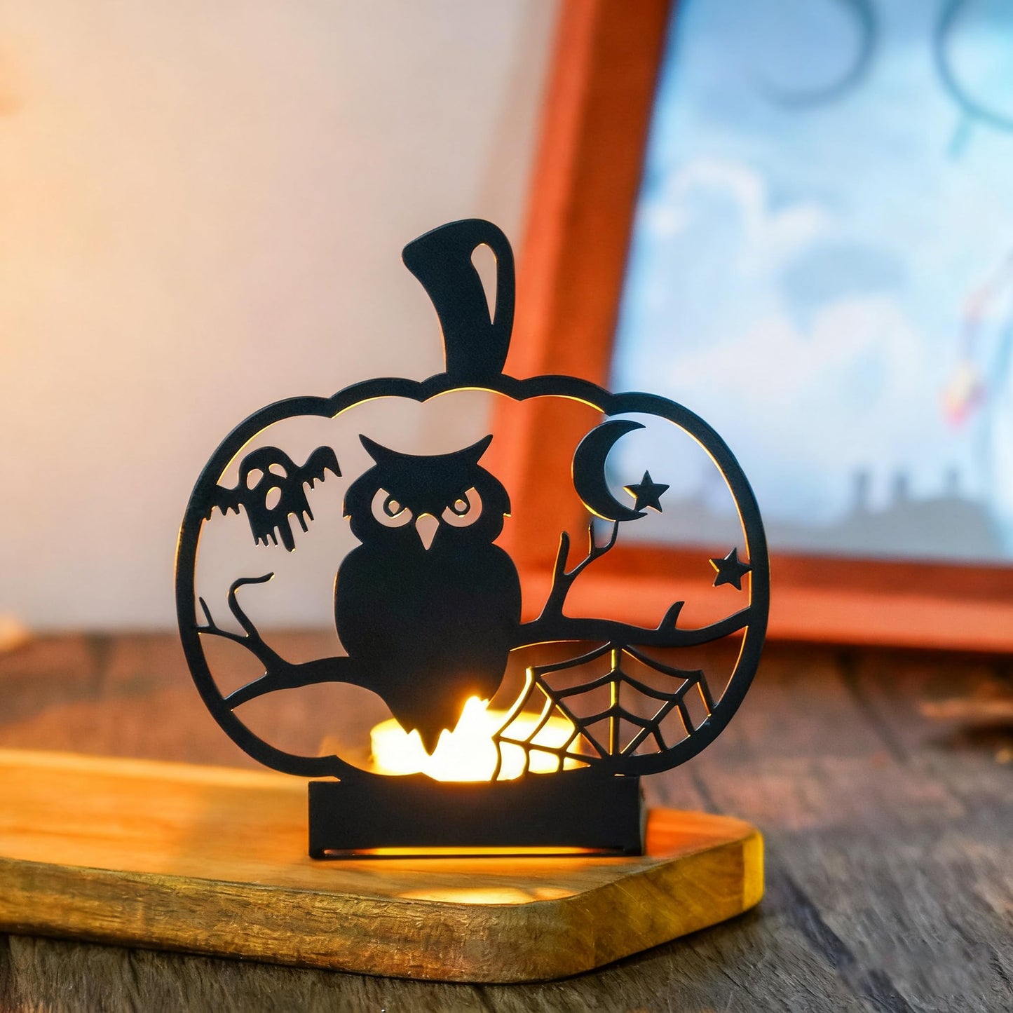 Candle Holders Bulk for Holiday Decor Indoor Outdoor Decorations for Halloween Party Table Kitchen Fireplace Bookshelf Desk Table Seasonal Display